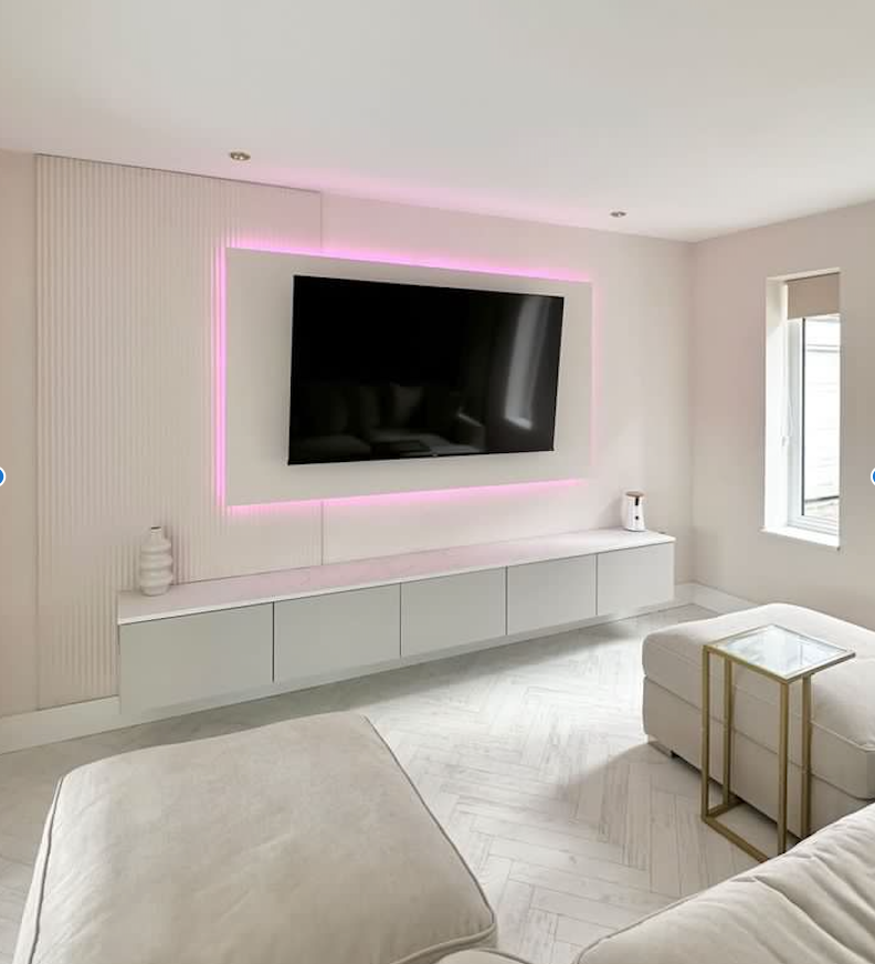 TV Media Wall Panelling - Panels by Sofia