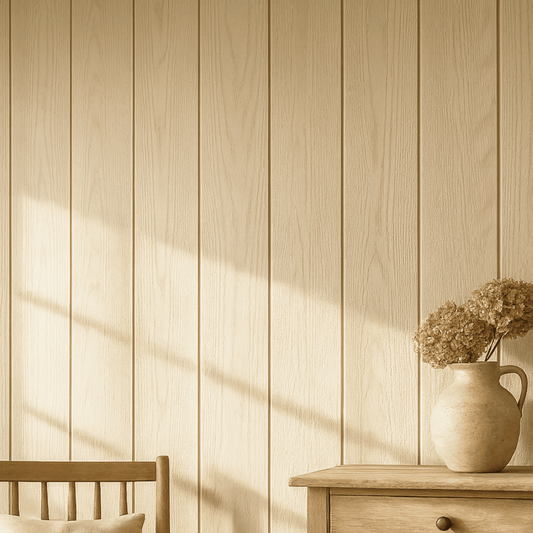Wide Oak Veneer Tongue & Groove Wall Panels