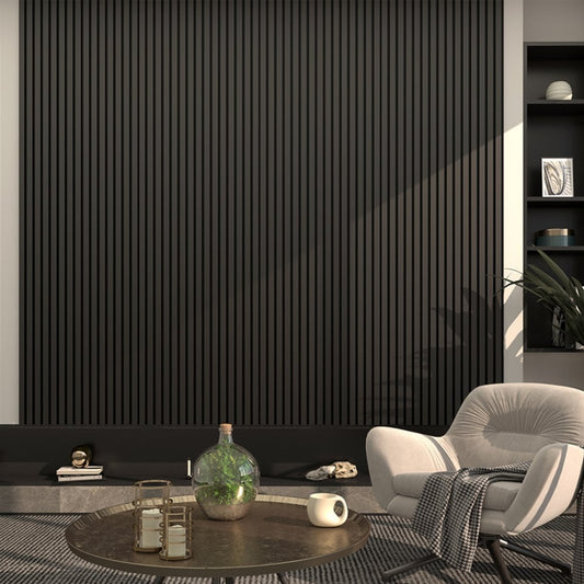 Black Slat Wall Panelling