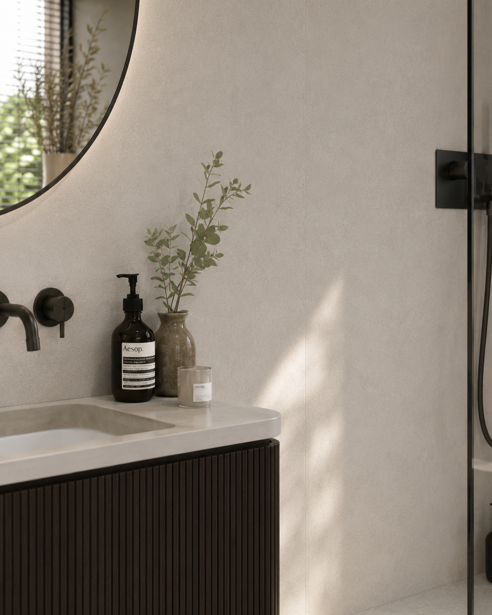 Neutral Textured Fife SPC Shower Panels - 2 Pack