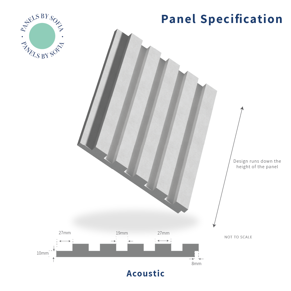 Acoustic Slat Wall Panels - Charcoal