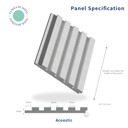 Acoustic Slat Wall Panels - Charcoal