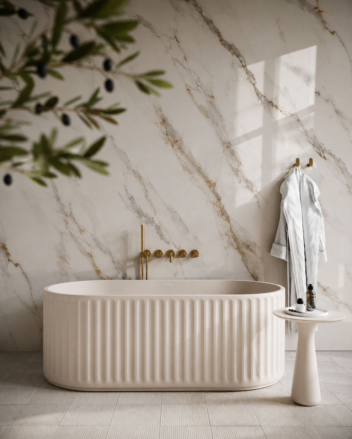 Arabescato Marble PVC Shower Panels