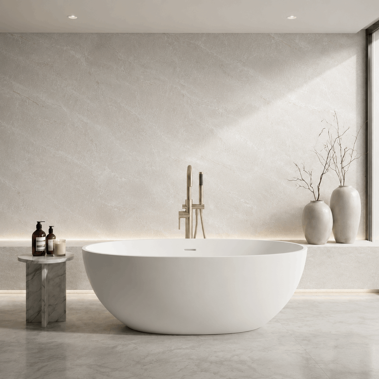 Botticino Marble PVC Shower Panels
