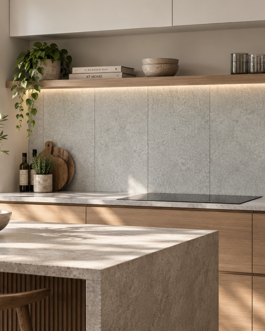 Grey Stella Stone SPC Tiles - 4 Pack