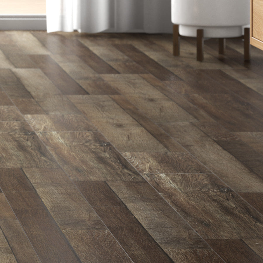Wooden flooring with a room setting in the background