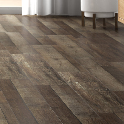 Wooden flooring with a room setting in the background
