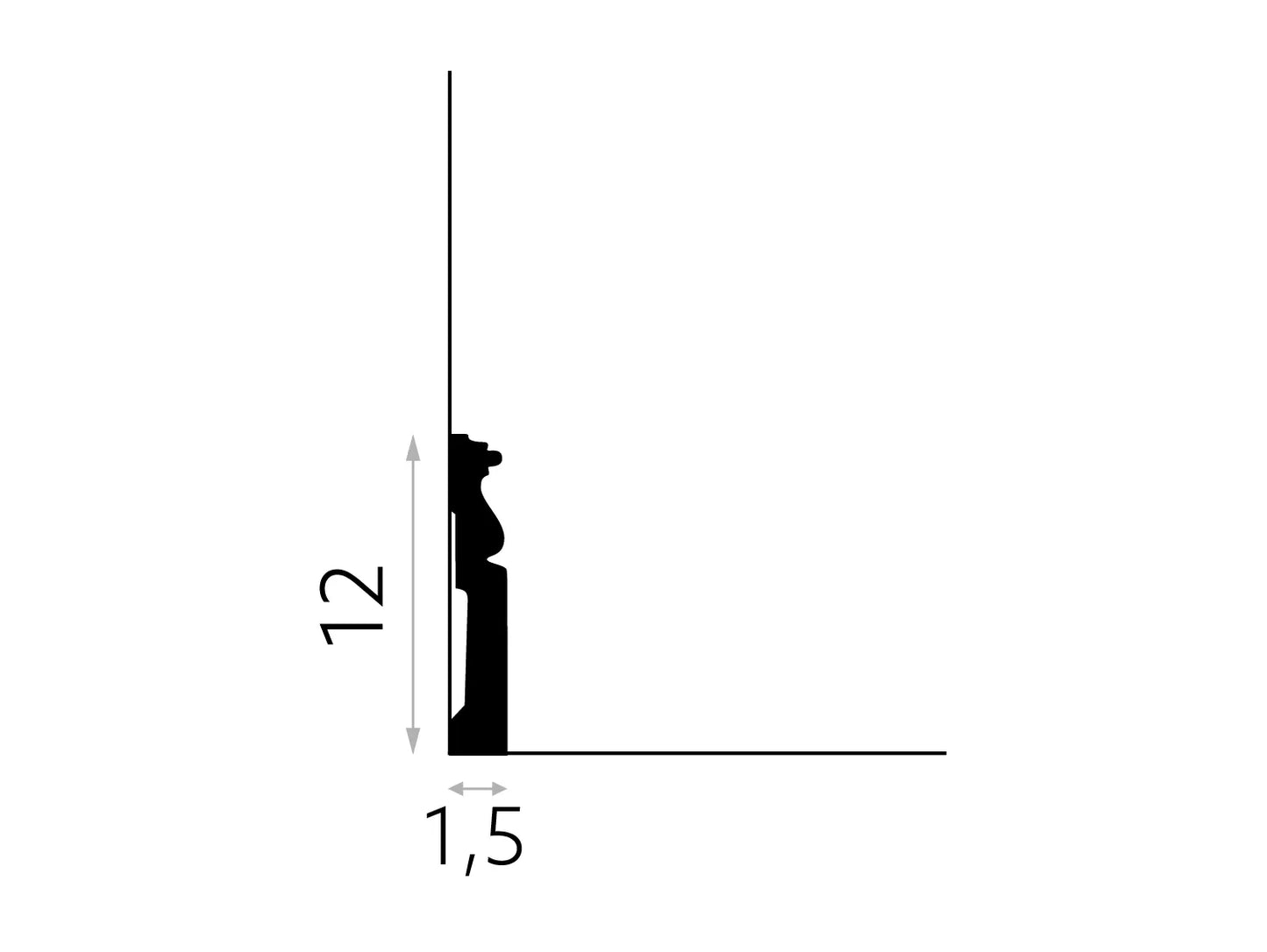 Detailed Waterproof Skirting Board