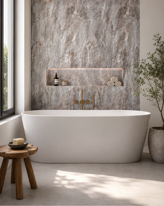 Moccachino Marble PVC Shower Panels