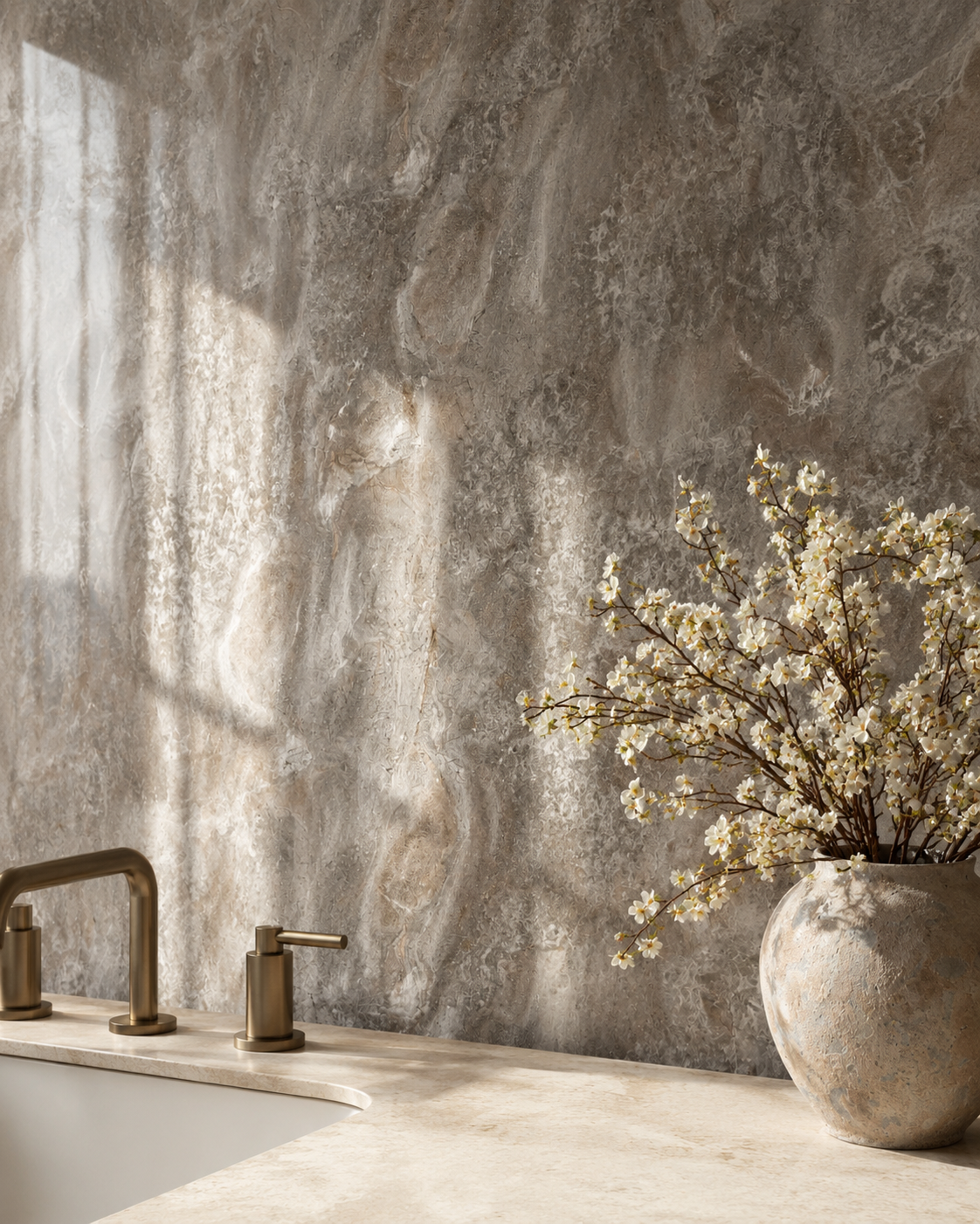 Moccachino Marble PVC Shower Panels