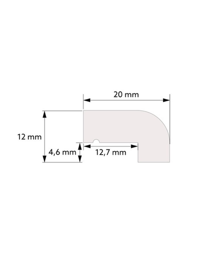 Gently Rounded Top Trim for Wall Panels