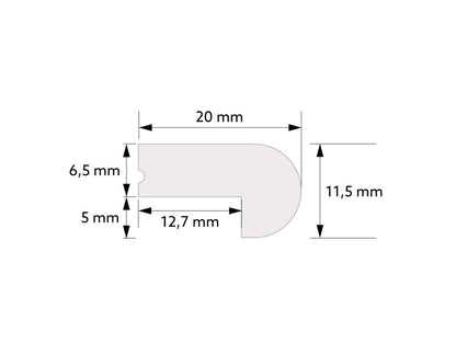 Semi-Circular Top Trim for Wall Panels