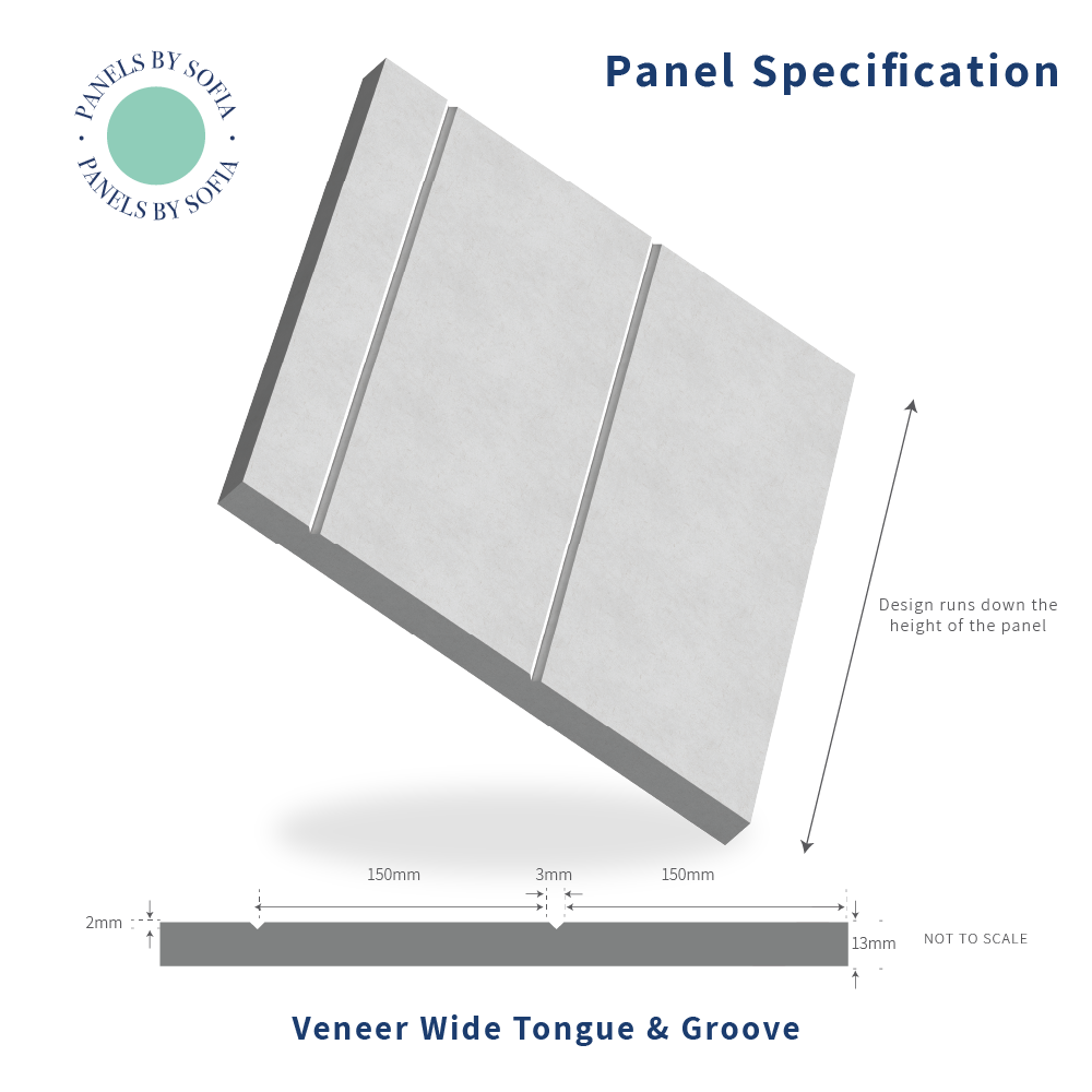 Wide Oak Veneer Tongue & Groove Wall Panels