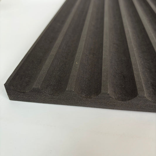 Black Fluted Wall Panel Sample