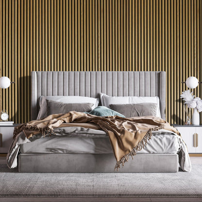 Acoustic Slat Wall Panelling - Natural Oak