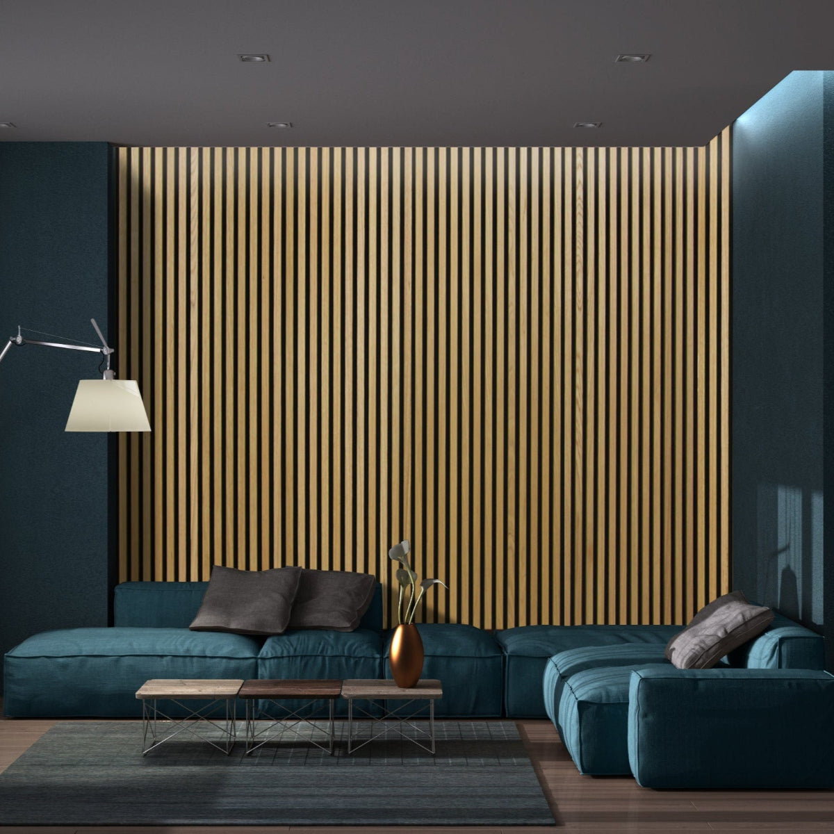 Acoustic Slat Wall Panelling - Natural Oak