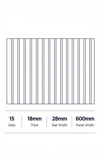Acoustic Slat Wall Panels - Light Ash Wood Veneer