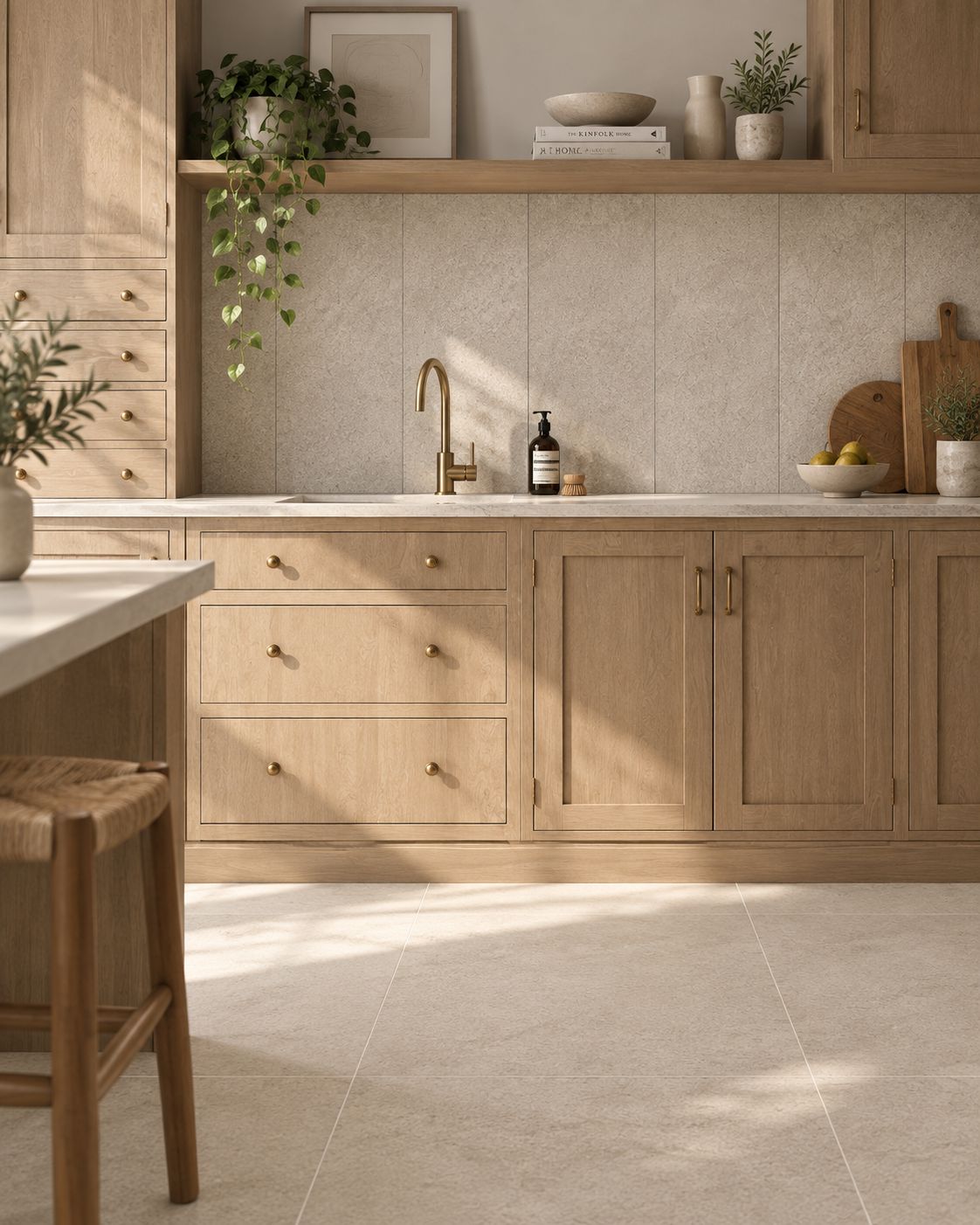 Beige Sun Stone SPC Tiles - 4 Pack