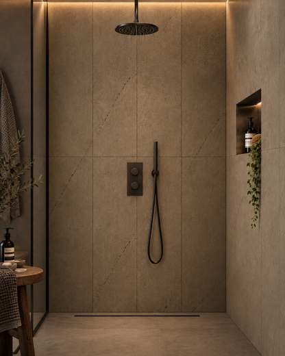 Beige Earth Stone SPC Tiles - 4 Pack