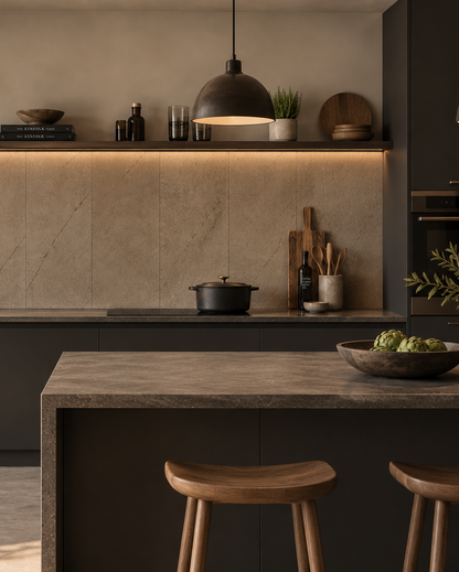 Beige Earth Stone SPC Tiles - 4 Pack