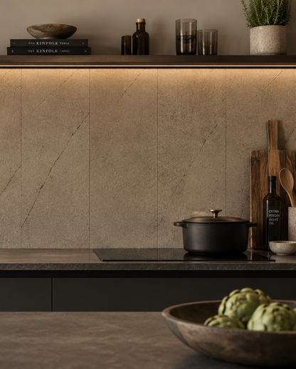 Beige Earth Stone SPC Tiles - 4 Pack
