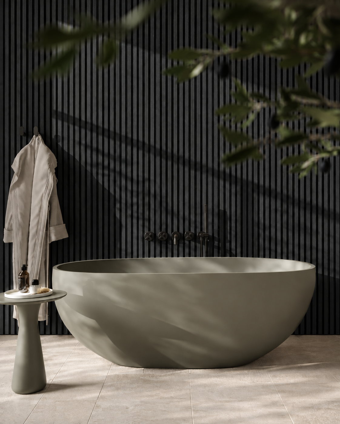 Waterproof Charcoal Slat Wall Panels