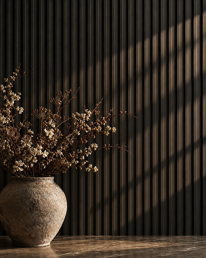 Black Fluted Wall Panels