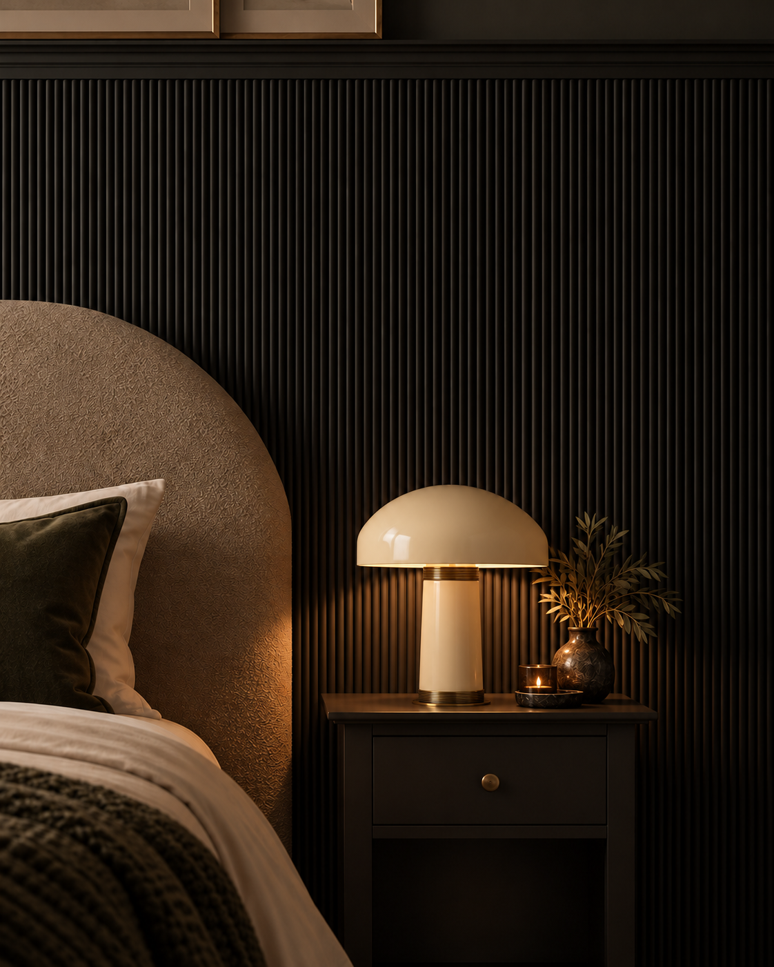 Black Mini Ribbed Wall Panels