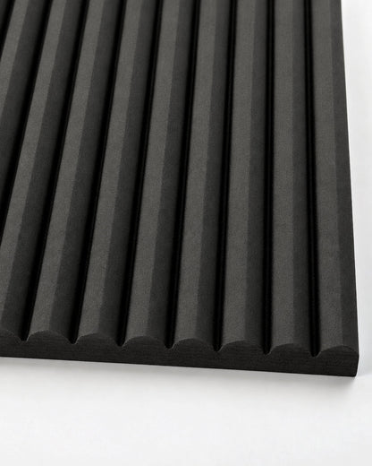 Black Mini Ribbed Wall Panels