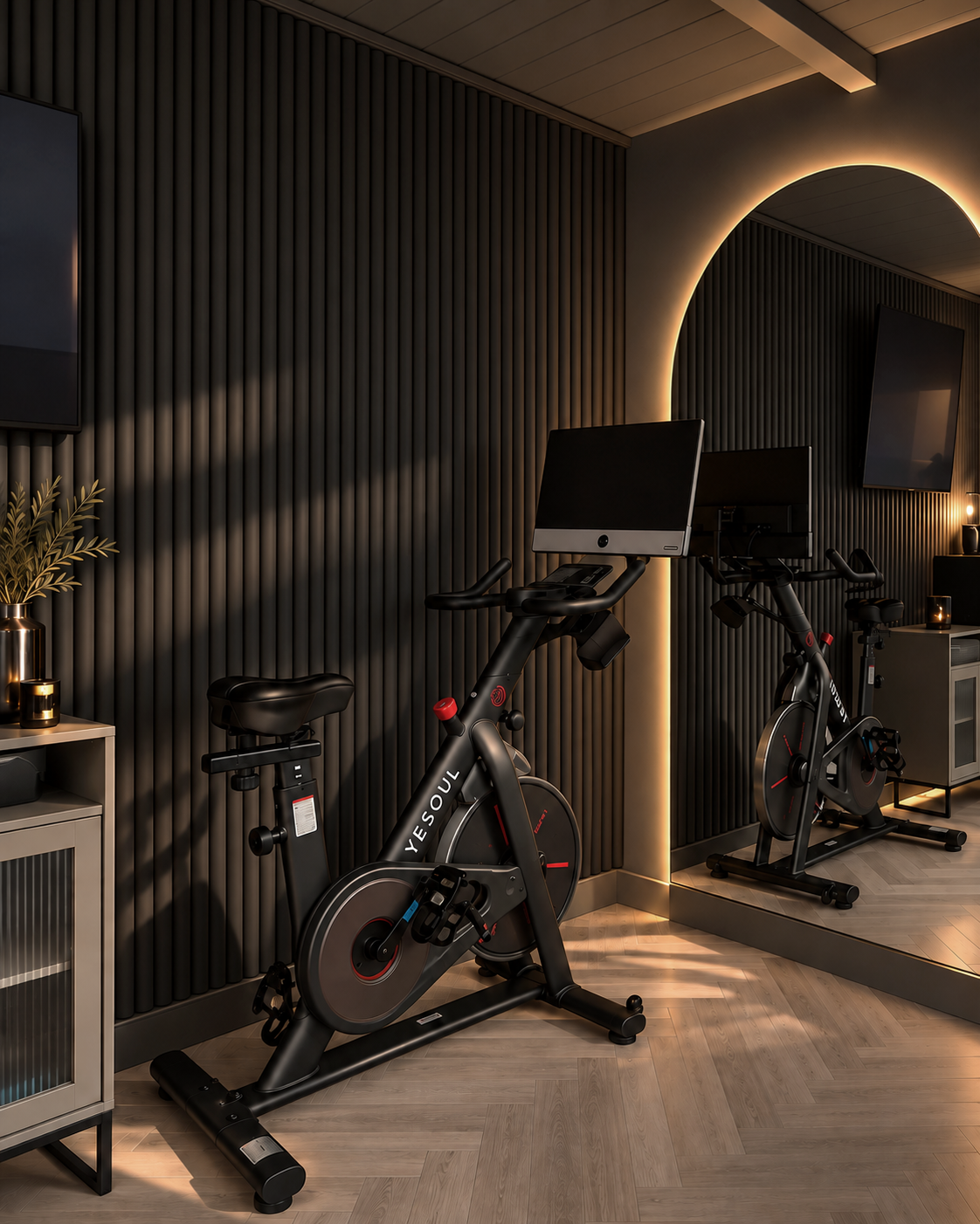 Black Ribbed Wall Panels