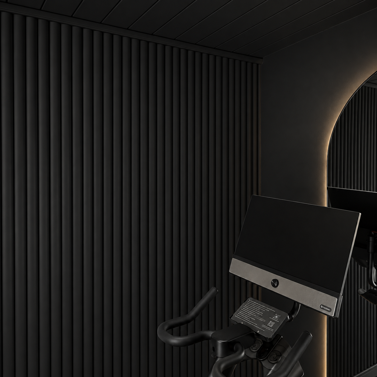 Black Ribbed Wall Panels
