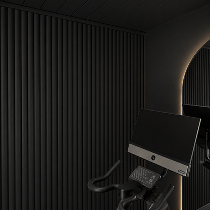 Black Ribbed Wall Panels