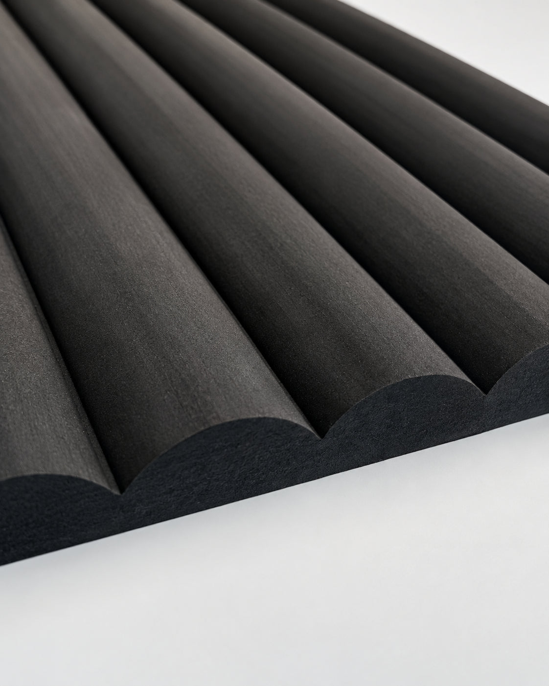 Black Ribbed Wall Panels