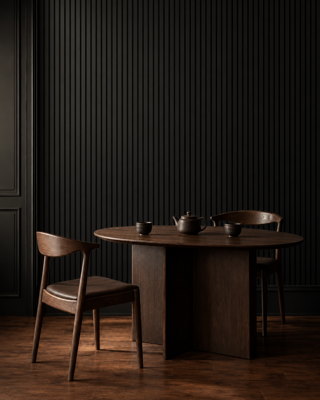 Black Slat Wall Panels