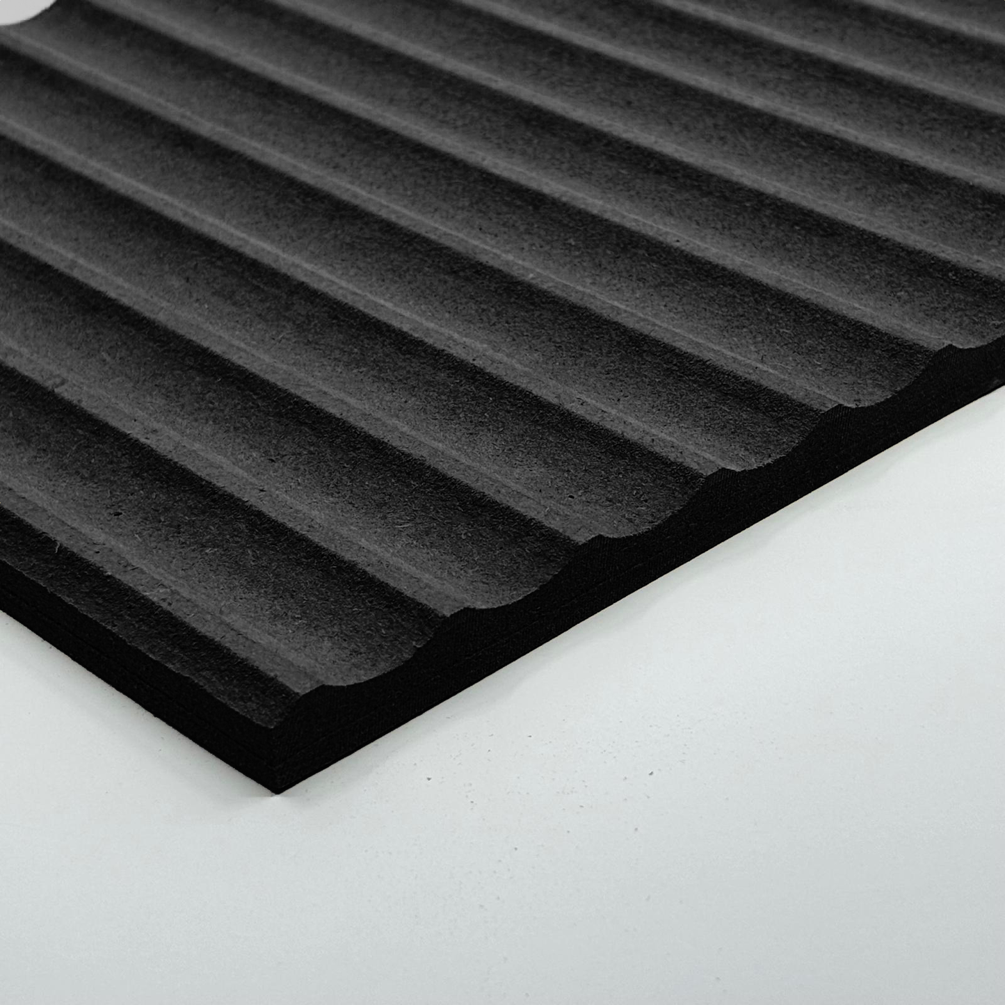 Black Mini Fluted Wall Panel Sample