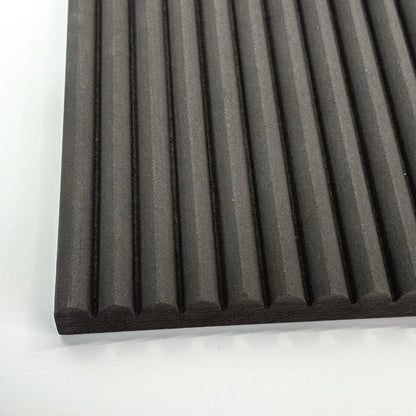 Black Mini Ribbed Wall Panel Sample