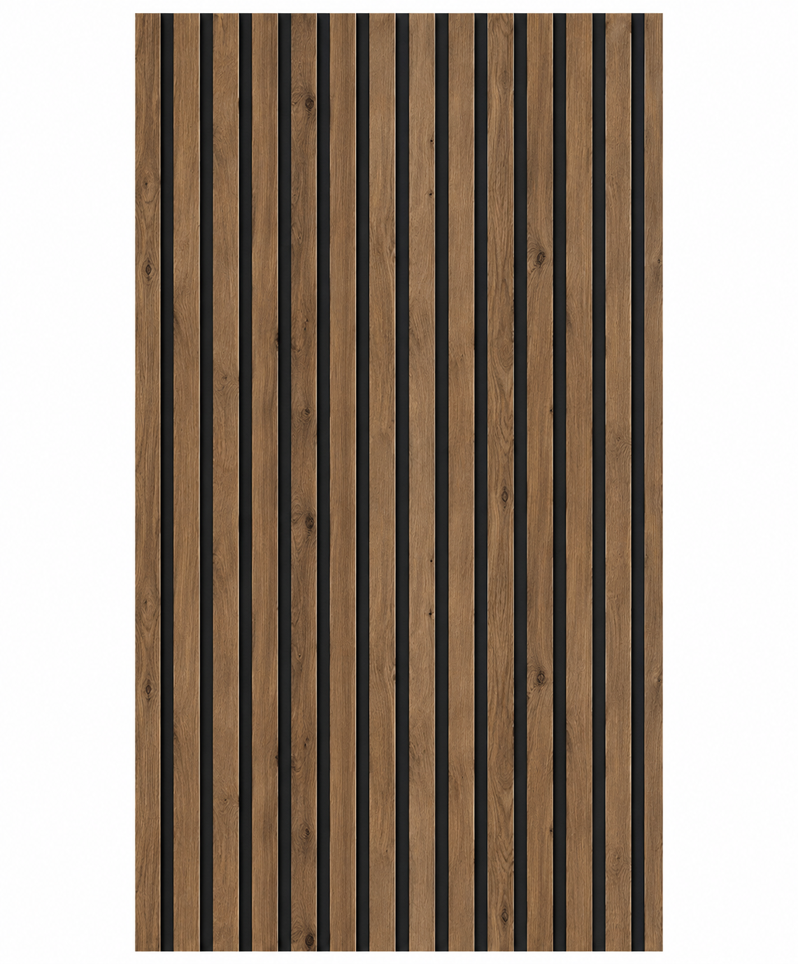 Acoustic Slat Wall Panels - Burnt Hickory Wood Veneer