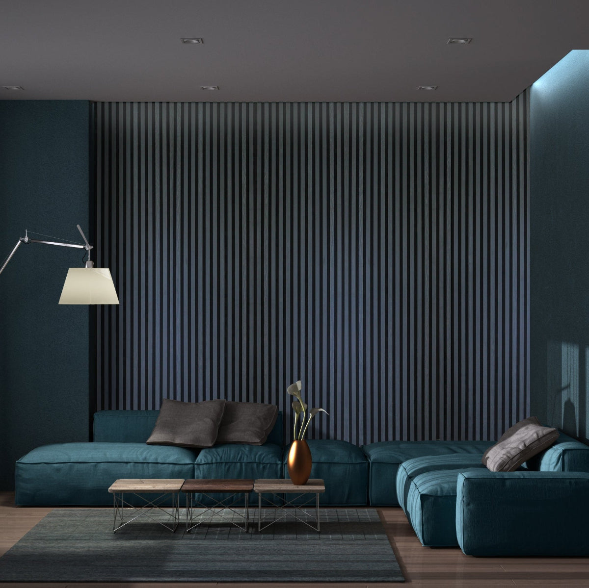 Acoustic Slat Wall Panelling - Charcoal