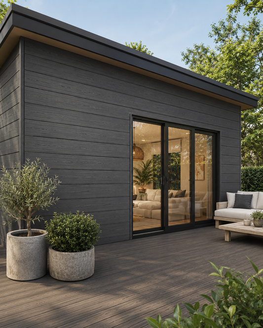 Charcoal Shiplap Outdoor Wall Cladding