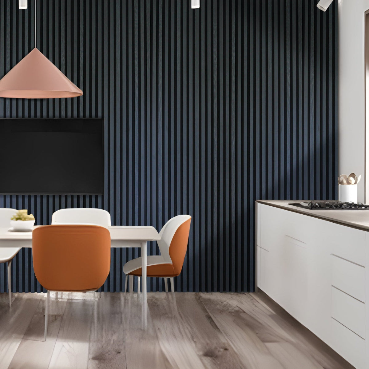Acoustic Slat Wall Panelling - Charcoal