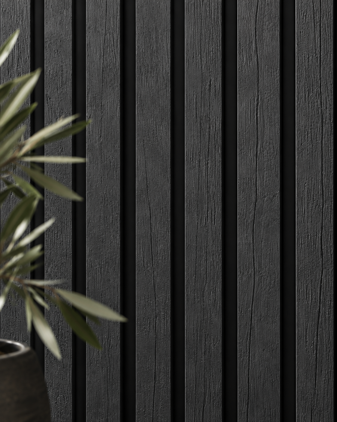 Waterproof Charcoal Slat Wall Panels