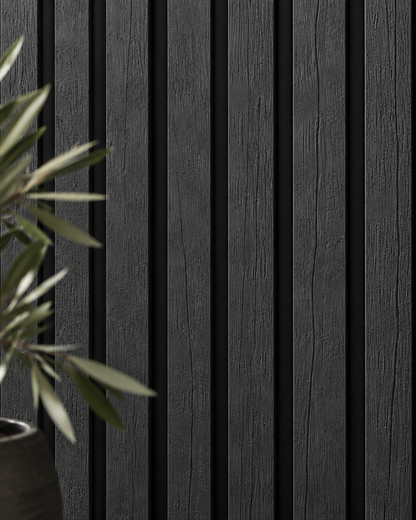 Waterproof Charcoal Slat Wall Panels