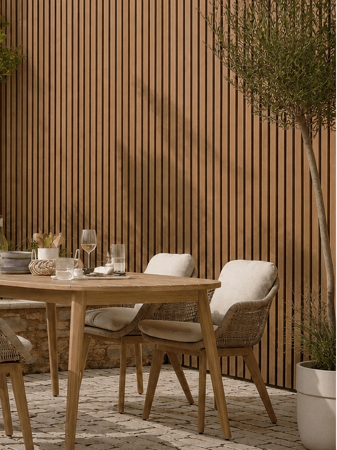 Teak Slat Outdoor Wall Cladding