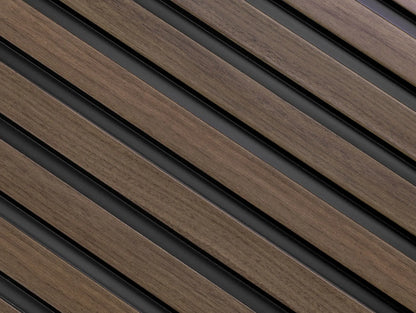 Waterproof Dark Oak Slat Wall Panels