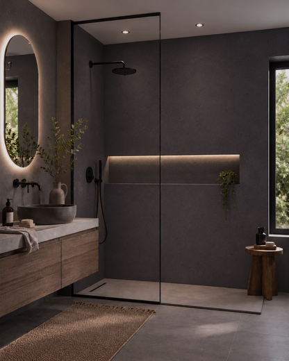 Urban Slate Grey SPC Shower Panels - 2 Pack