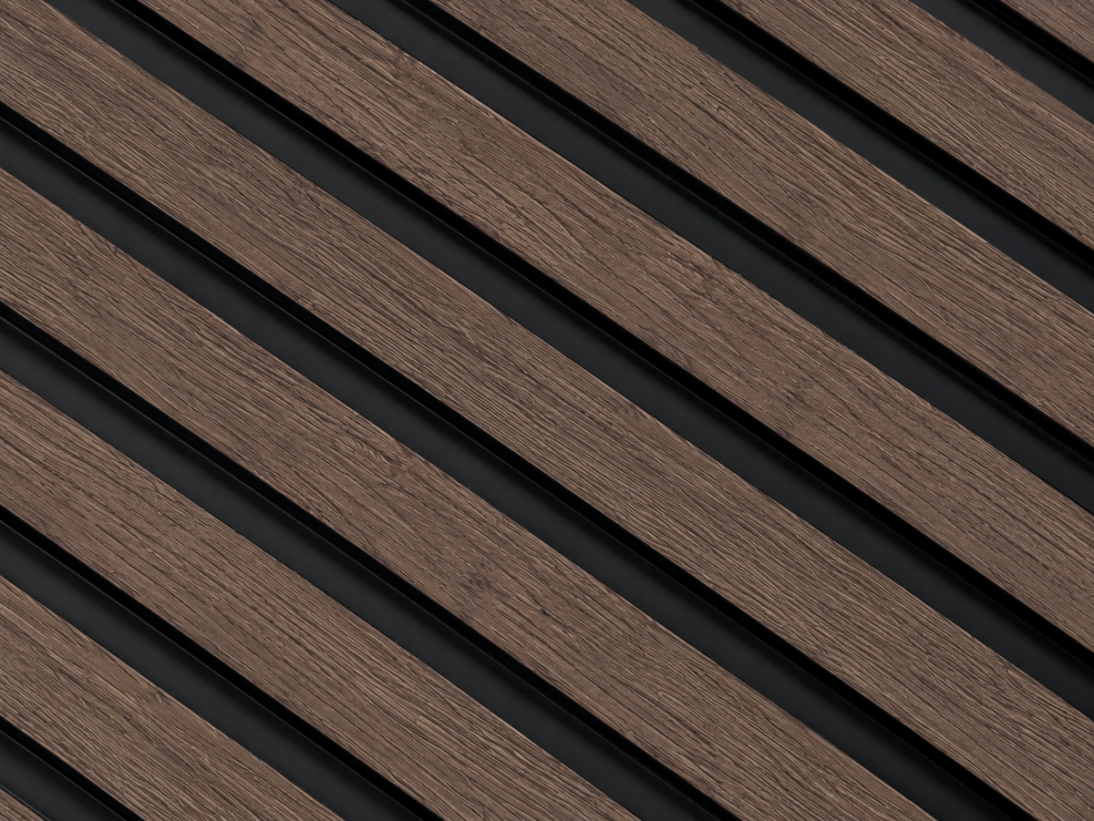 Waterproof Dark Walnut Slat Wall Panels