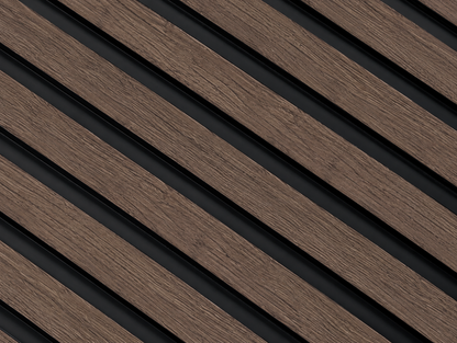 Waterproof Dark Walnut Slat Wall Panels