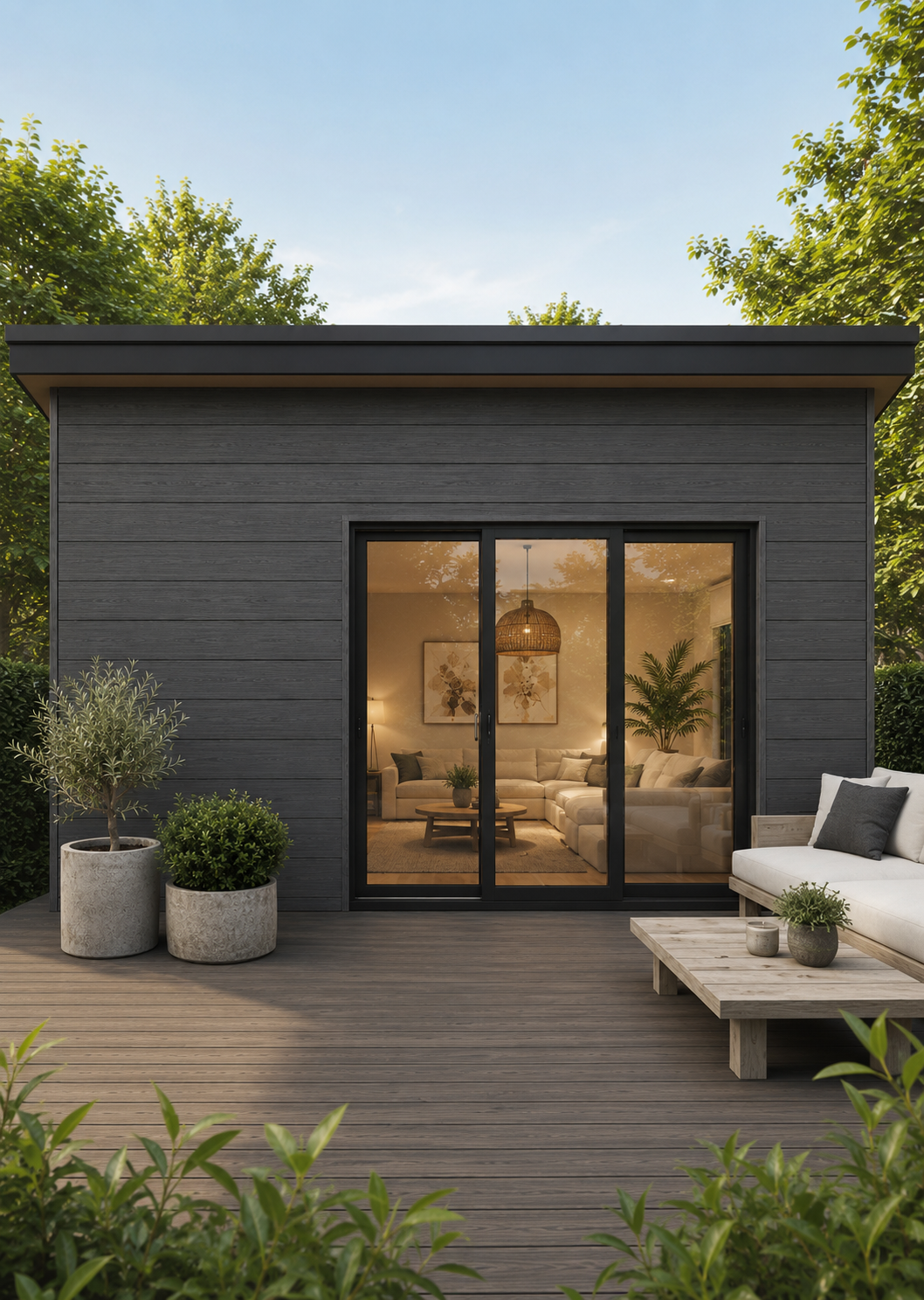 Charcoal Shiplap Outdoor Wall Cladding