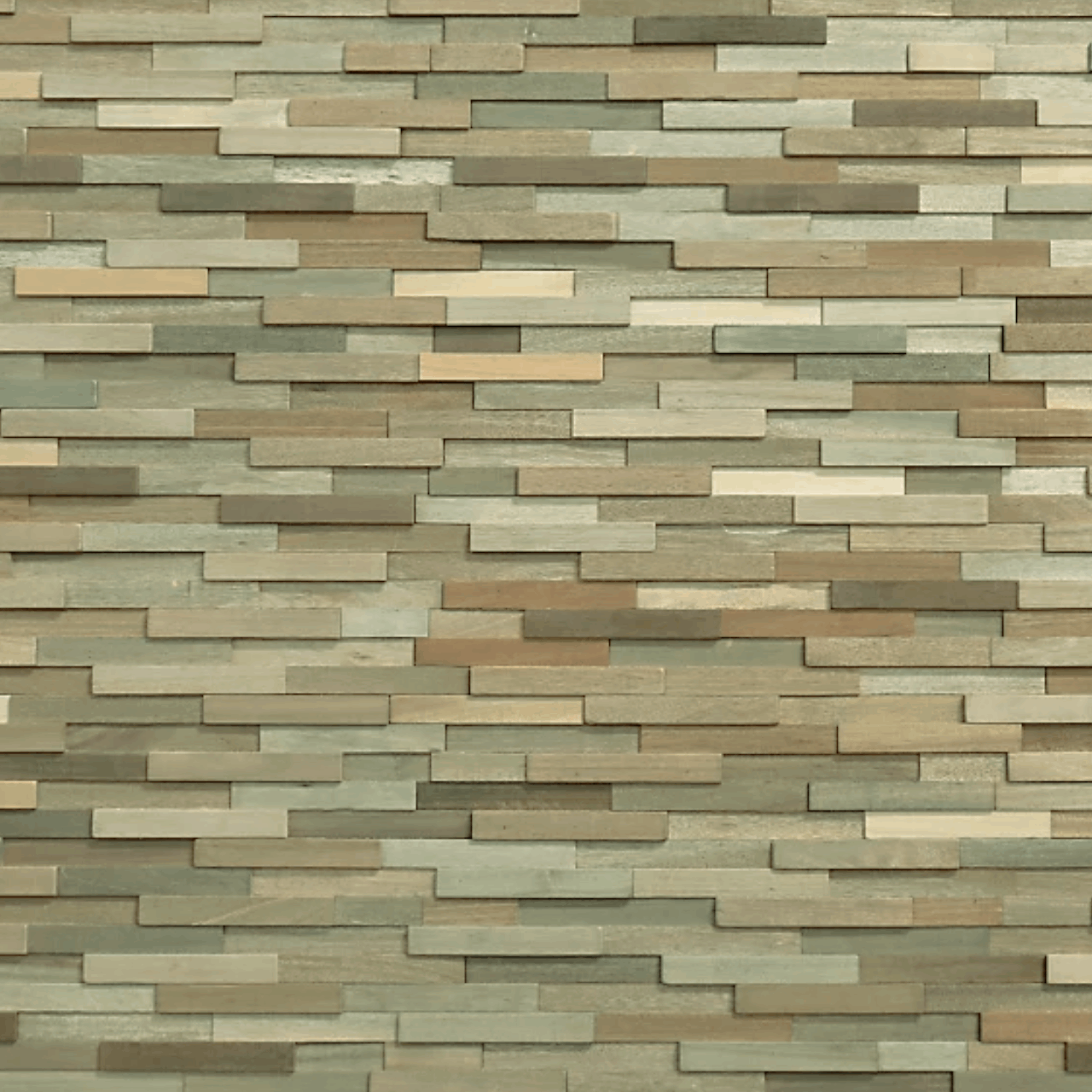 Split Face Wood Cladding  - Smooth Brown
