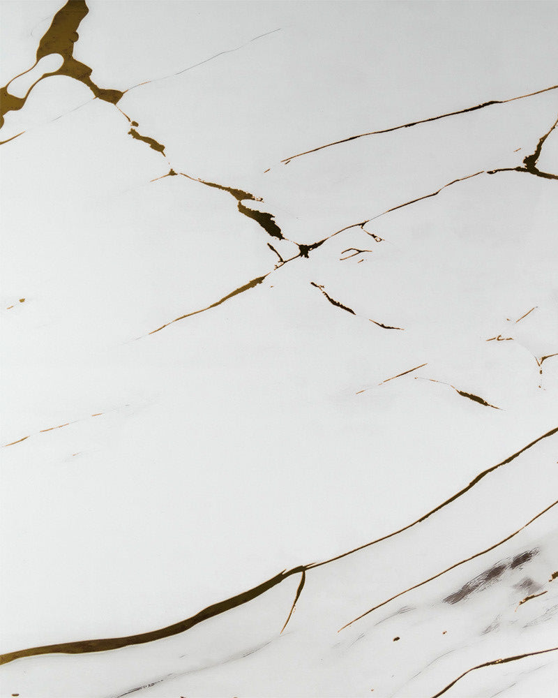 White & Gold Marble PVC Shower Panels